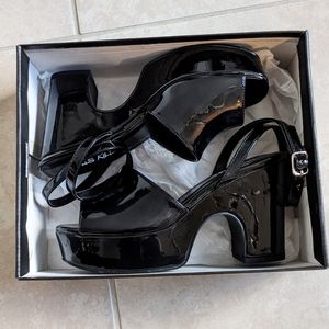 Femme Fatale Vinyl Platform Sandals